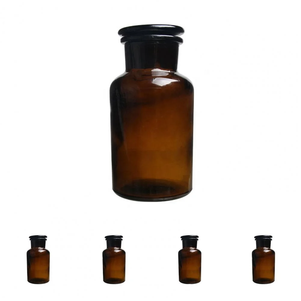 30/60/125/250/500ml Brown Wide-Mouth Reagent Bottle Storage Jar Lab Supplies Wide-Mouth Reagent Bottle Storage Jar Lab Supplies