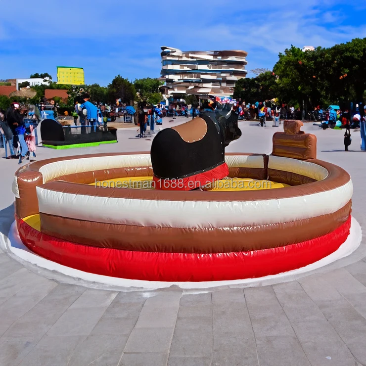 Spain crazy electric inflatable game adults mechanical ride  rodeo bull riding machine for sale