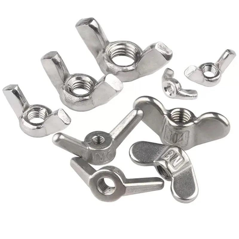 Нержавеющая сталь INOX INNOX AISI ASTM B8M B8 B7 18-8 DIN315 нейлоновые закругленные крылья гайки