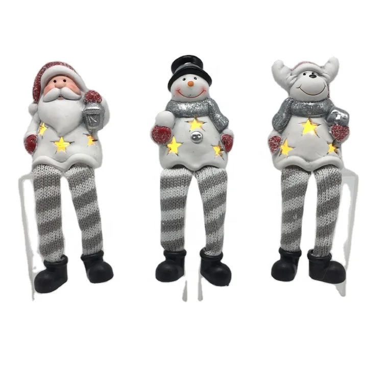 Hot sales Dolomite Christmas decorations Ceramic Santa Claus snowman deer new Christmas gifts customized