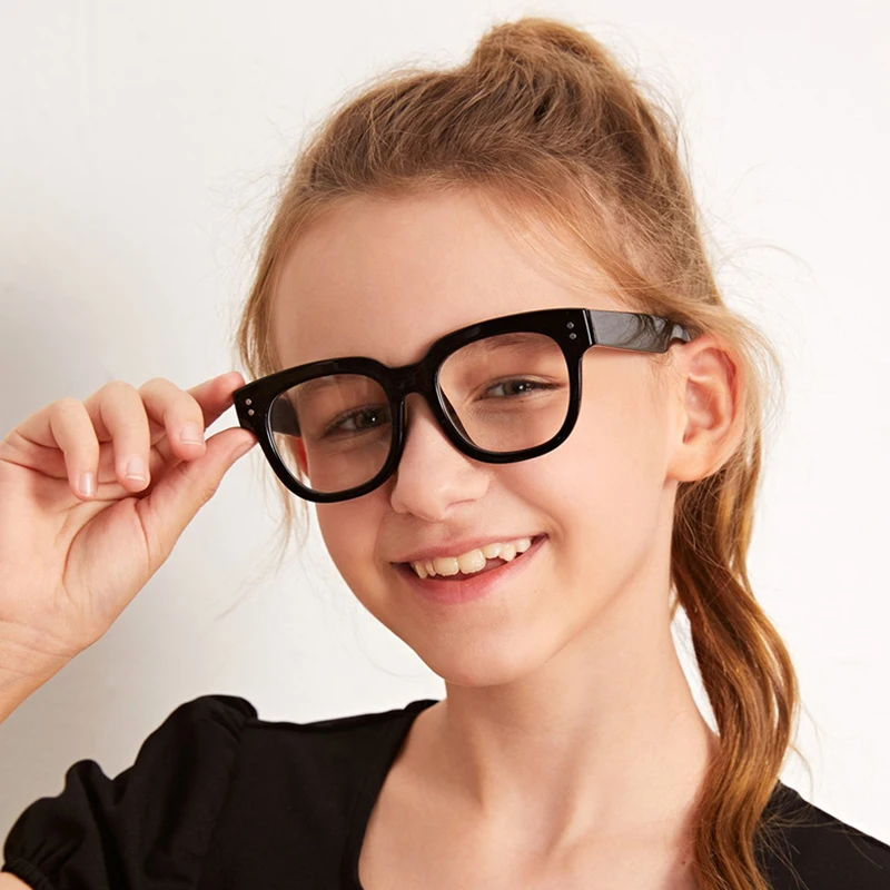 Оптовая продажа от поставщика в стиле ретро оверсайз прозрачные очки для мальчиков и девочек винтажные очки для чтения с защитой от синего света