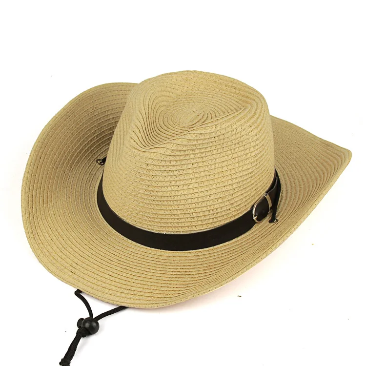 Custom Wholesale Cheap Summer Hat  Fashion Outdoor Beach Stripped Paper Straw Hat unisex Panama hats