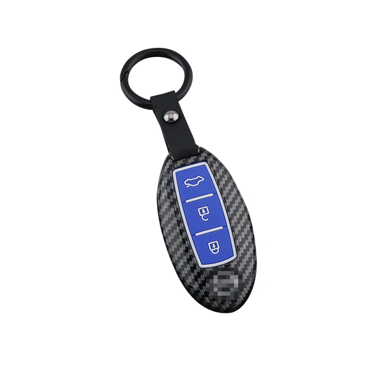 
plastic material cabon colors Cover Car Key Shell Case For Nissan 