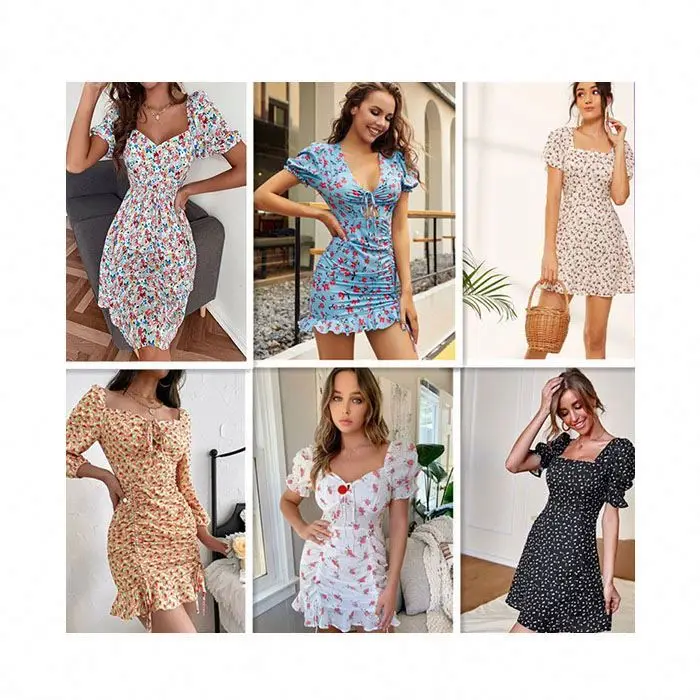 Fashion Brand Dresses Summer Dresses Factory Wholesale Ropa Mujer Women Clothes Casual Dresses Stock Apparel