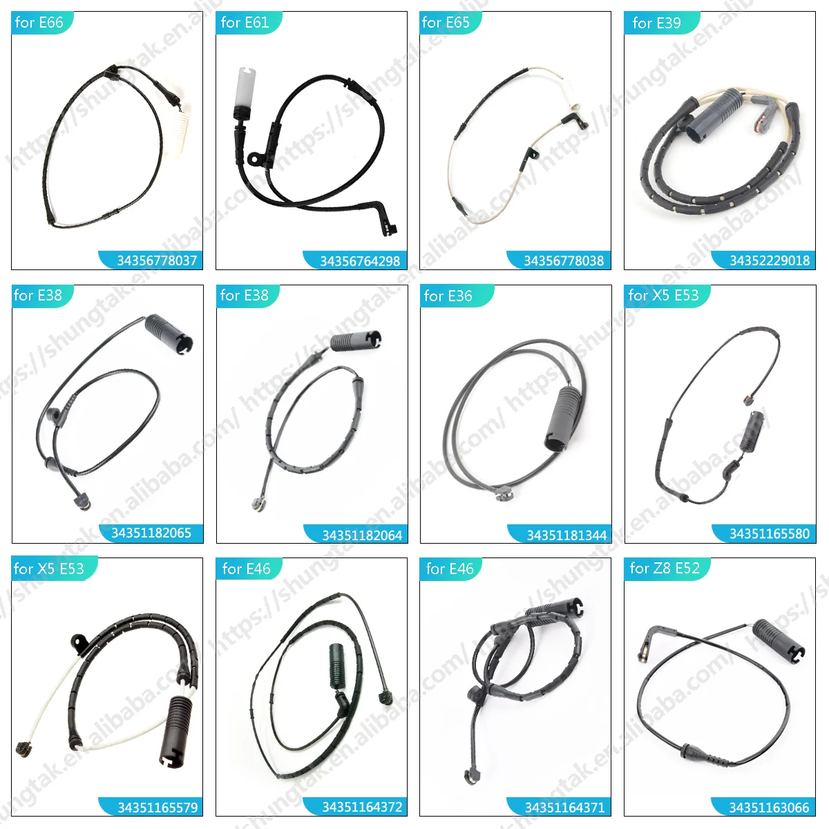 ShungTak Wholesale Brake Pad Wear Sensor brake pad sensor brake pad wear indicator sensor for BMW E39 Z8 E52 OE 34351163066
