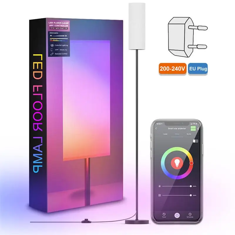 Full Color RGB Floor Lamps WIFI Tuya Ambiance Indoor Corner Light Smart LED Night Light for Living room Bedroom