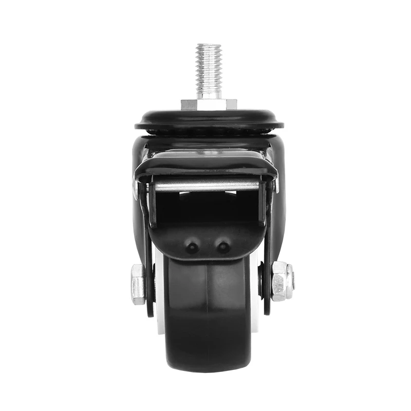 2 Inch PVC Rubber Swivel Casters with Screw Mounts 360 Degree Brake Furniture Caster Wheel for Living Room Furniture Wheels