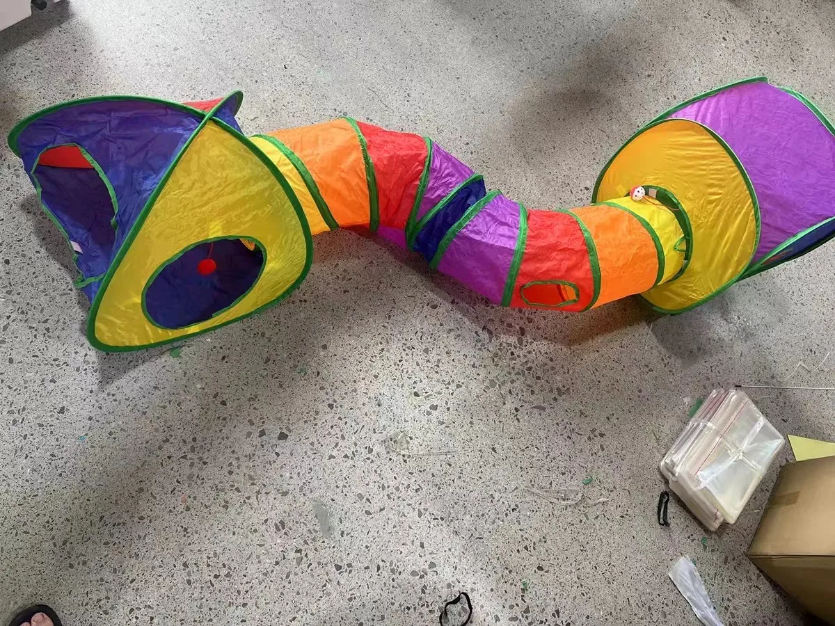 Wholesale Rainbow S Cat Tunnel Three piece Set Interactive Pet Tunnel