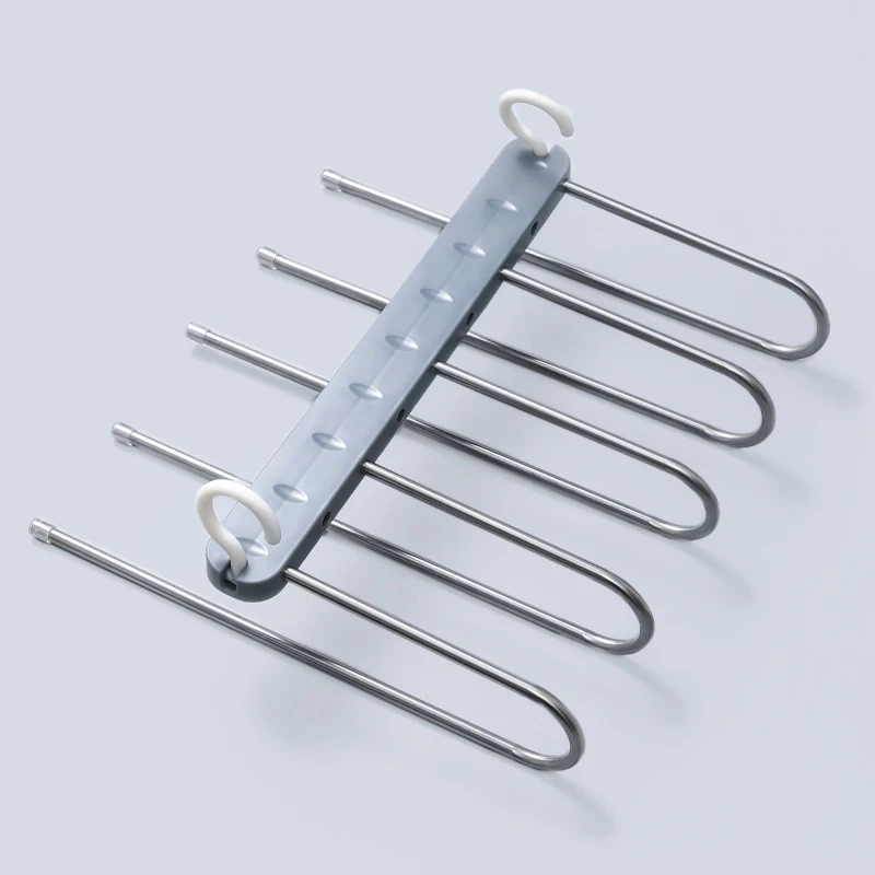 Pants Hangers Multifunctional Pants Rack Hanger Collapsible Pant Organizer for Closet Jean Trouser Scarf Hangers for Men Women