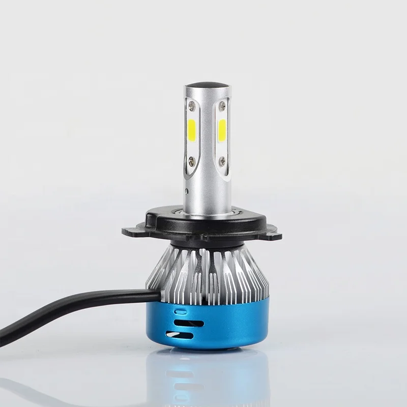 M3max фара мотоцикла H4 40 Вт 4000LM COB налобный фонарь на 3 светодиодах высокое ближнего и дальнего света лампы фары для с подсветкой AC DC