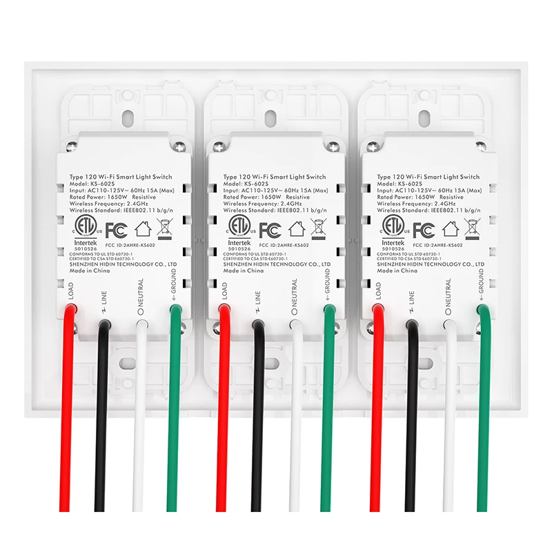 ODM/OEM customizable 15A 125V Electric Us Smart Wifi Wall Timer Switch US Smart WiFi Light Switch With Tuya App