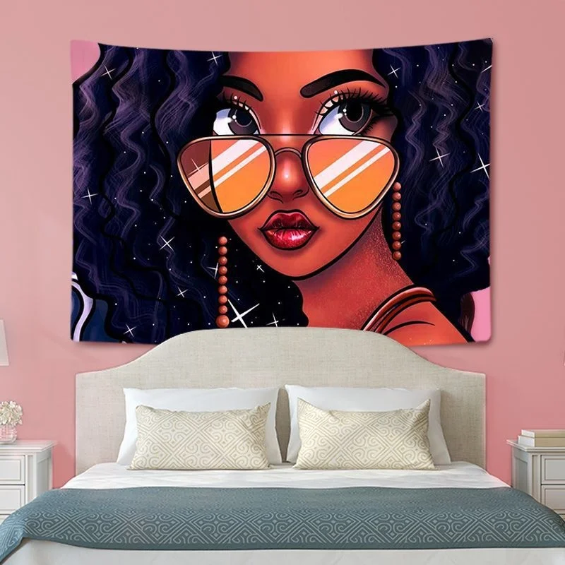 2022 living room black girls new tapestries wall decoration
