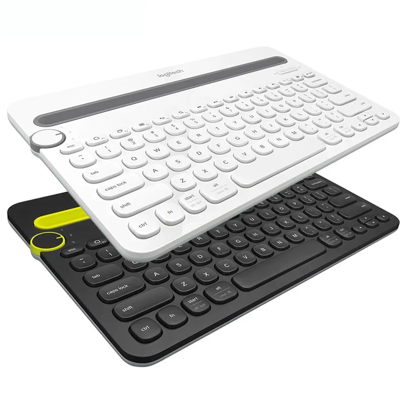 Logitech K480 Bluetooth wireless keyboard. Multi device keyboard with phone holder slot for Windows, Mac, OS, iOS, Android