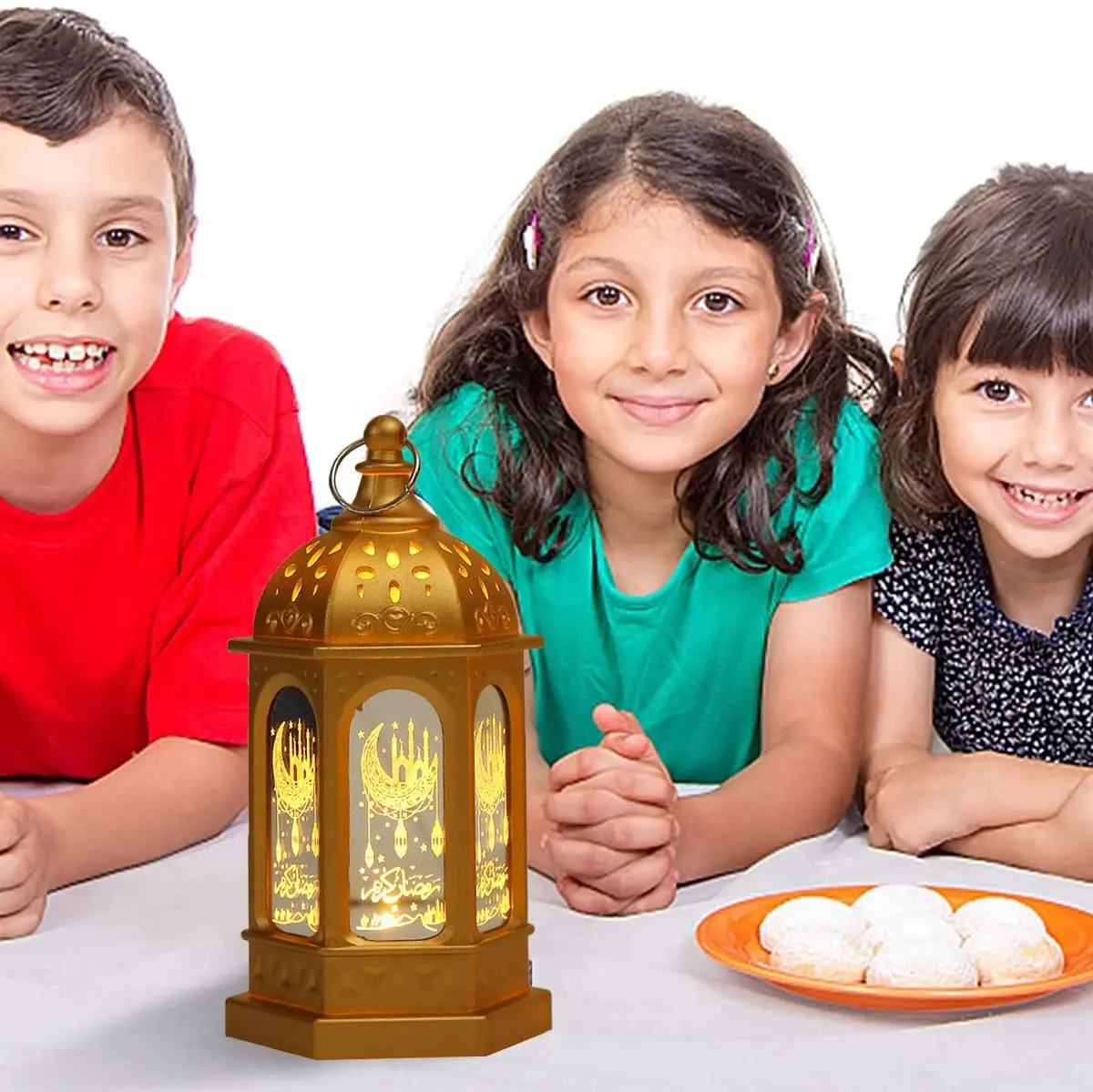 Ramadan Candle Lantern LED Eid Mubarak Lamp Decor Hanging Ramadan Lamp for Home Tabletop Decor Creative Party Supplies