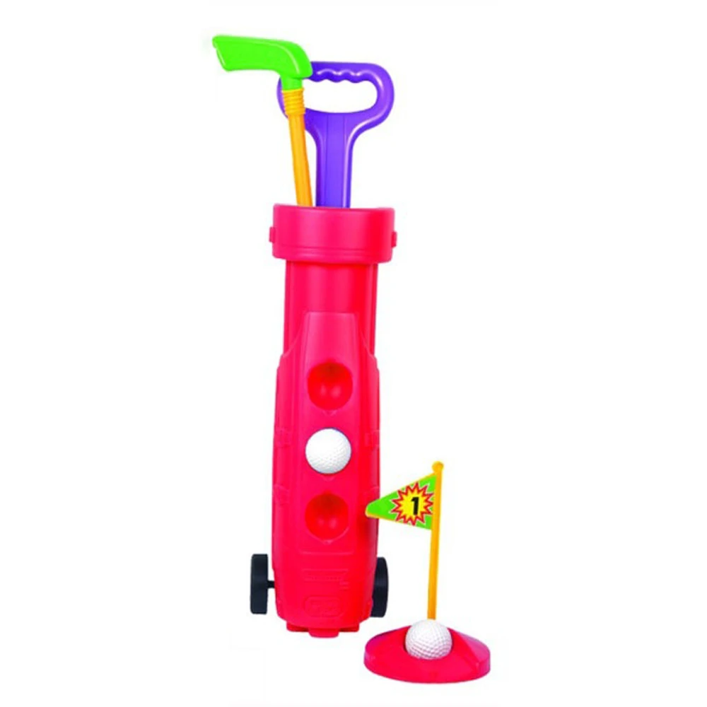 Hot selling Educational safety plastic Indoor Outdoor family parent-child game sport toy kids golf club set for boys Girls