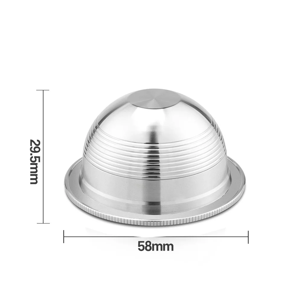 CNC Machined Aluminum Refillable Capsule Shell Coffee Filter for Capsule Coffee Maker