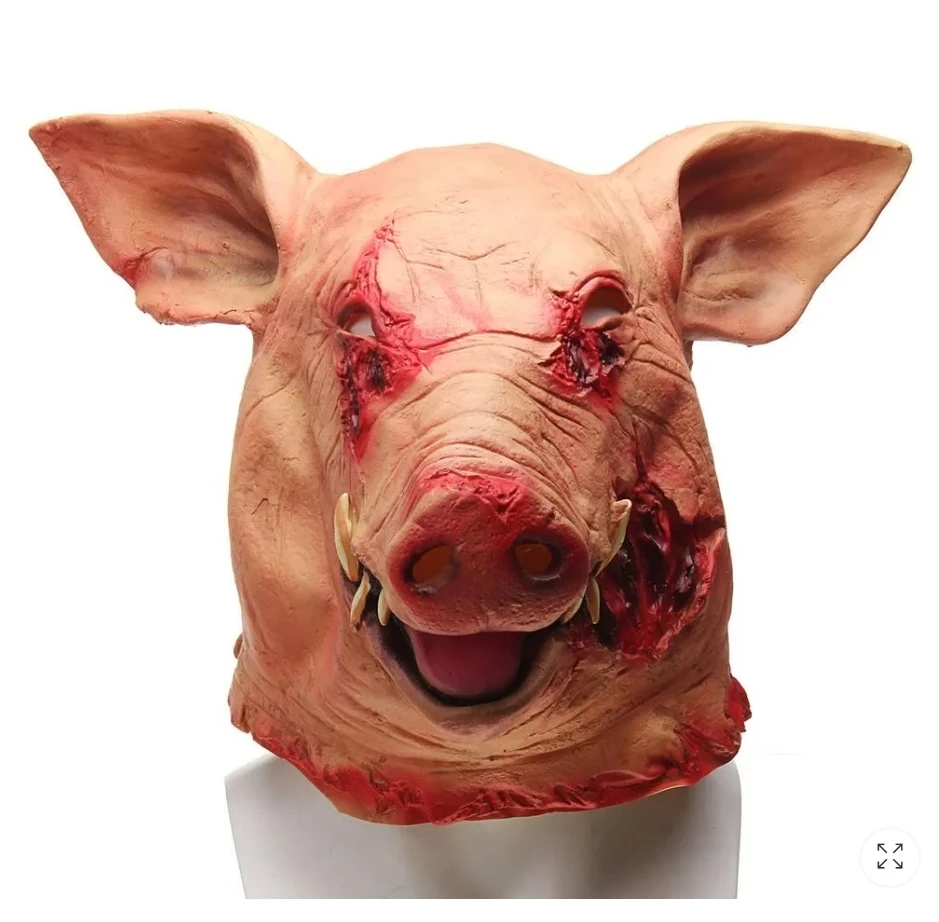 Wholesale Latex Halloween Horror Pig Mask Scary Animal Cosplay Masquerade Halloween Costume Party Masks For Carnival