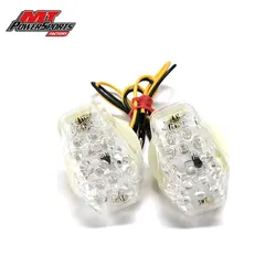 For Suzuki GSX-R600 GSX-S750 SV650 DRZ400 LTZ400 Motorcycle LED Flush Mount Turn Signals Flashing Lights Indicator