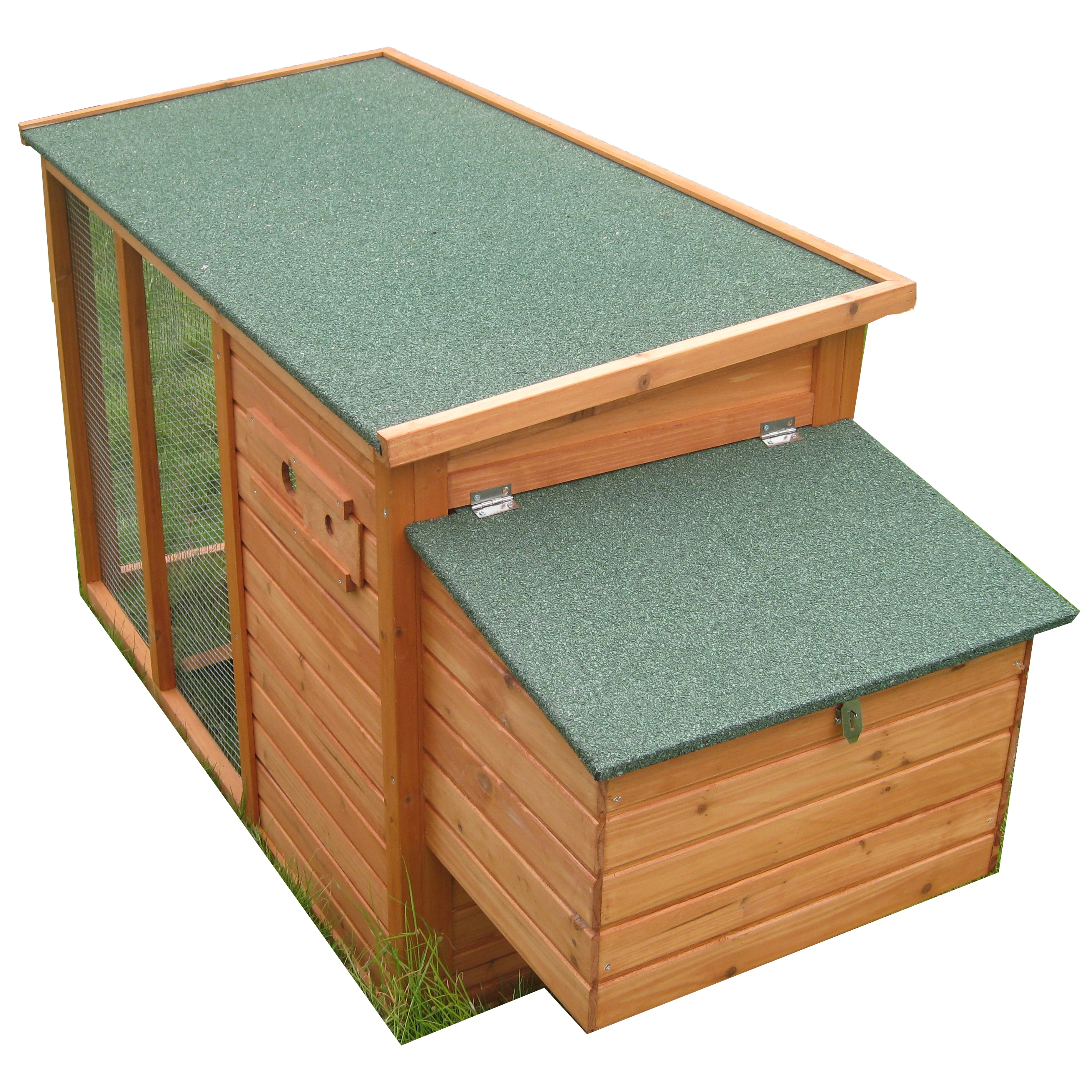 custom WALK-IN MOBILE rasied Large Poultry Wooden Hen House Chicken Coop with large run for 6 birds
