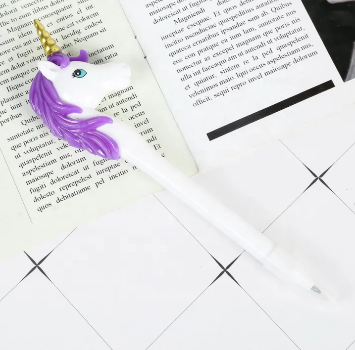 FEMA Novelty creative cute unicorn shaped cartoon horse gift  pen for Promotion and school office