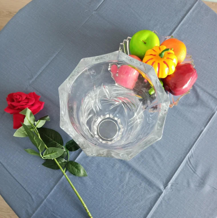 Hydroponic vase glass crystal glass vase big design bohemia style new glass vase