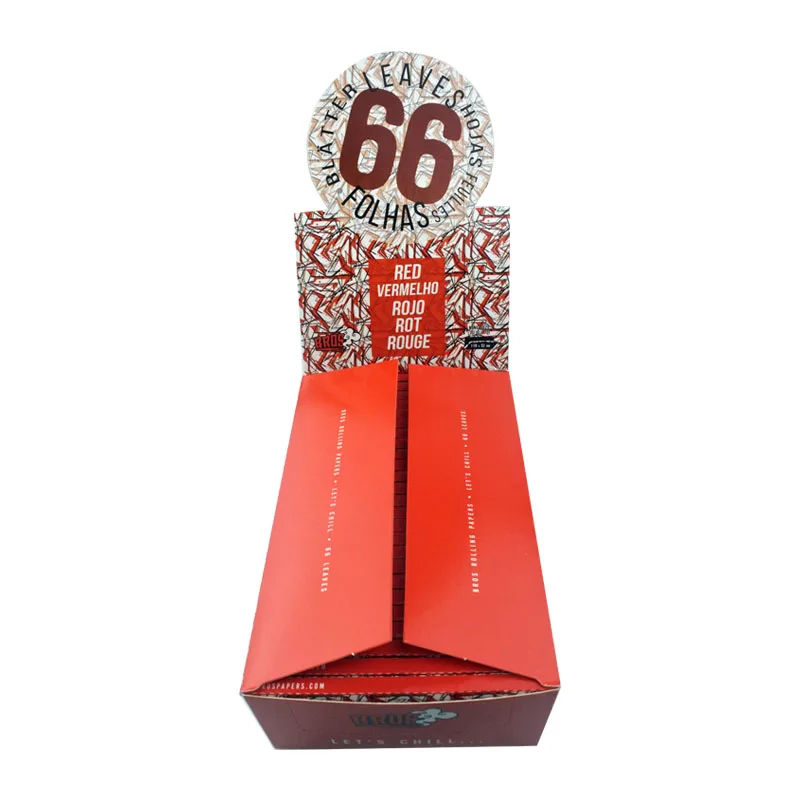 
Smoking Rolling Paper Bros 66 leaves roll paper custom design natural gum king size rice paper 