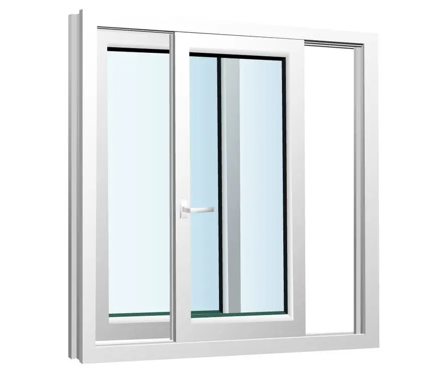 5+12A+ 5  88UPVC white  sliding window  with mosquito net