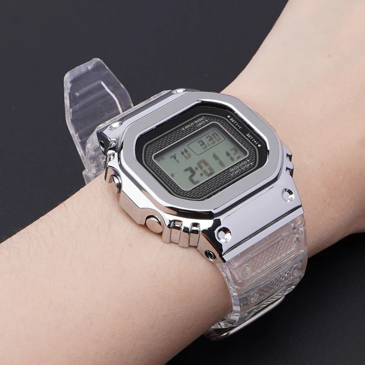 LAIHE High Quality Plastic Case Free Tool TPU Straps Watches Bands for Casio