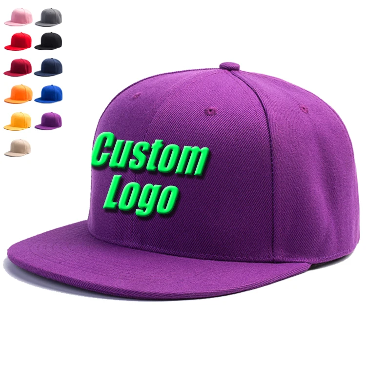 Custom Patch Label Embroidery Print Logo Hip Hop Snapback Cap, Flat Brim Fashion Snapback Hats Vintage Baseball Cap