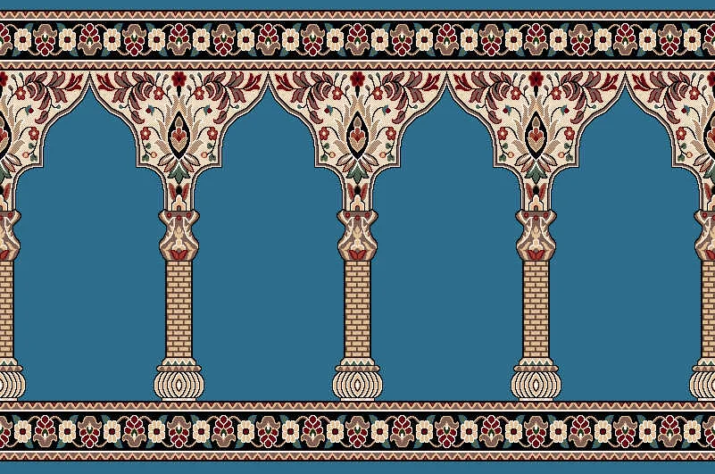 Carpet factory customizes Akminster printed Wilton craft Muslim Islamic Mosque high-quality prayer wall to wall Prayer Carpet