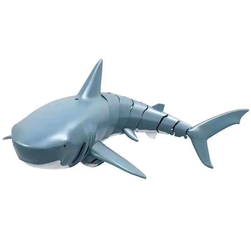 AiJH 2.4G Remote Control Shark Toy Swimming Pool Bathroom RC Boat 1/18 Rechargeable RC Shark Toys Great Gift