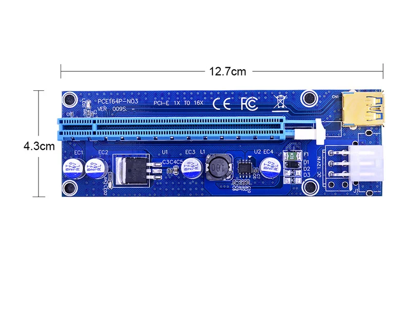  Pcie VER009S PCI-E 1X до 16X райзер ver 009s карта расширения экспресс-адаптер USB 3 0 кабель питания gpu