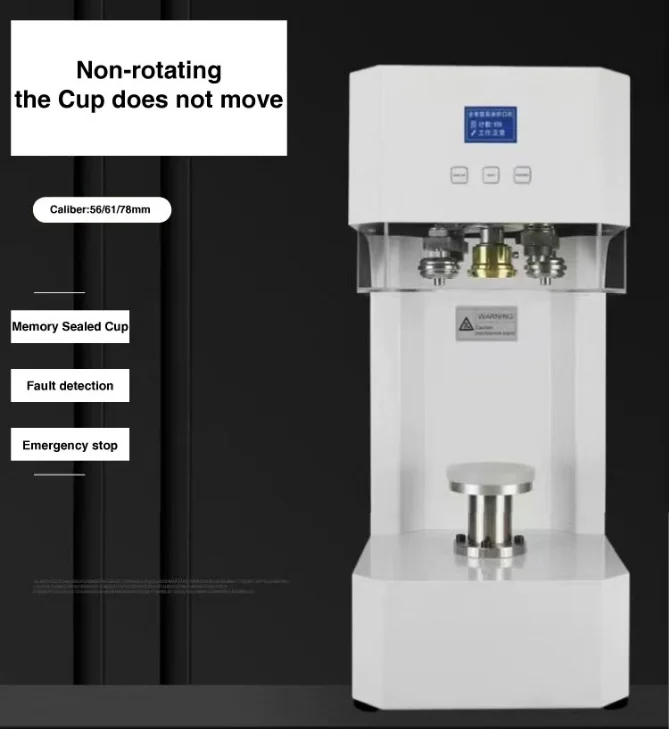 110v Automatic intelligent Non-rotating Can Sealer Soda Tin Can Seamer Bubble Tea Aluminum Beverage Can Sealing Machine