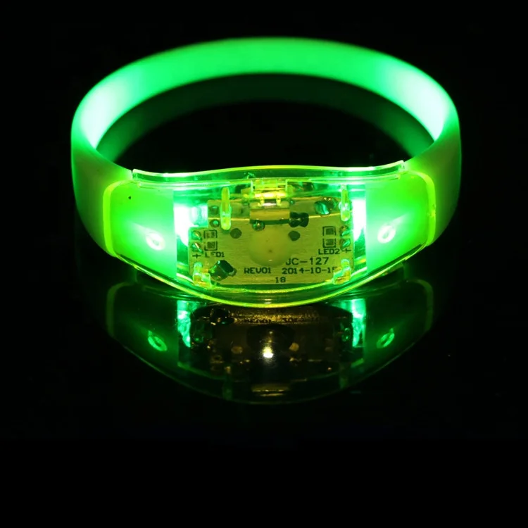 christmas Sale Flashing Illumination LED Bracelet With Logo,sound activated led bracelet