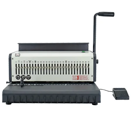 Rayson ET-26R Binding Machine, Round Size Holes, 2:1 Pitch Wire-O Binder Punch 26 Sheets/Bind 200 Sheets with Sturdy Metal