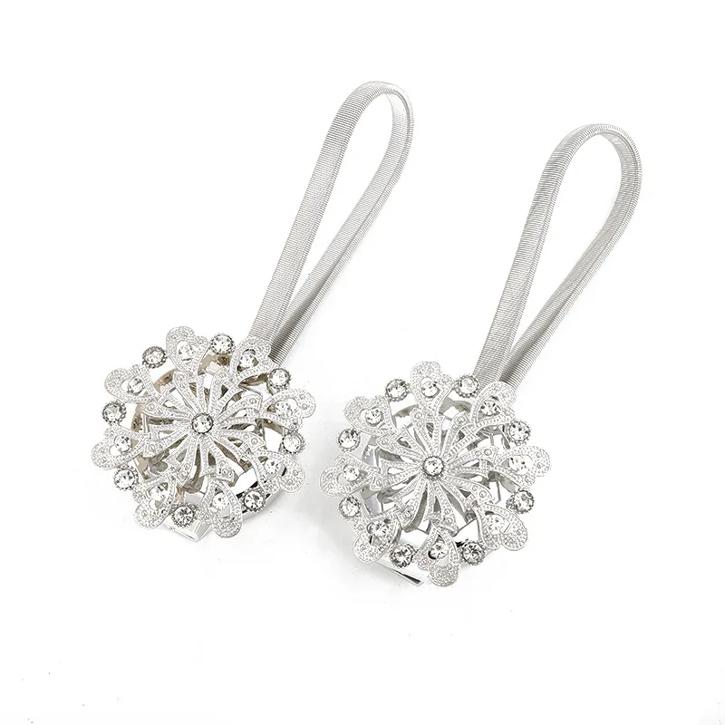 European magnet curtain buckle without installation of window decoration binding rope creative spring curtain binding