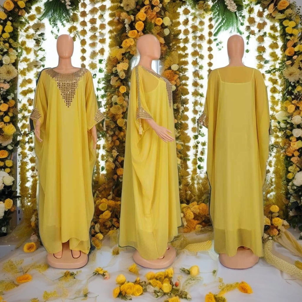 High Quality Customisable Silk Abaya for Women Modest Traditional Clothing for Adults Breathable Evening Gown-Wholesale