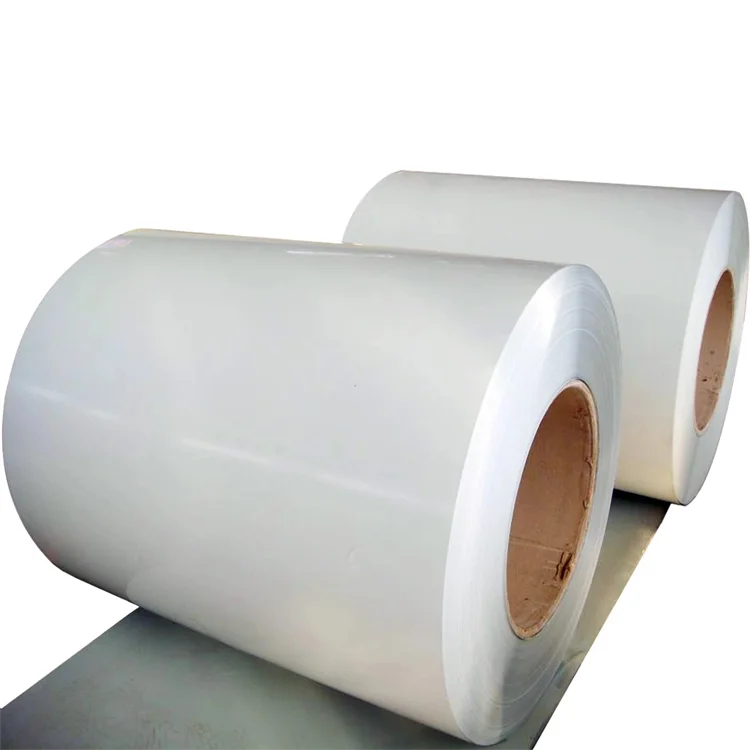 ppgi white color code 9016 prepainted aluzinc steel coil 0.4mm ppgl galvalume steel coil