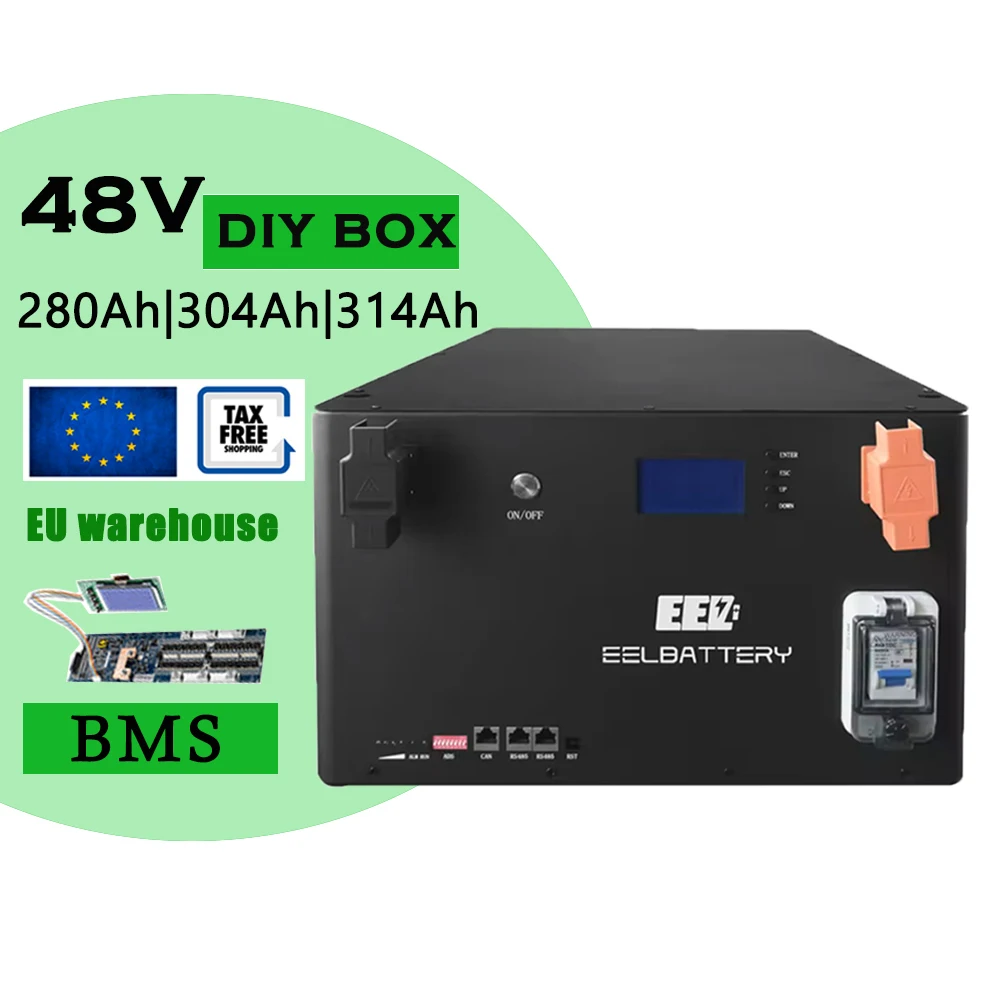 ЕС Stock EEL DIY 16s 48v 280ah 304ah lifepo4 батарейный блок с инвертором для системы хранения энергии 51 2 V литий-ионные аккумуляторы