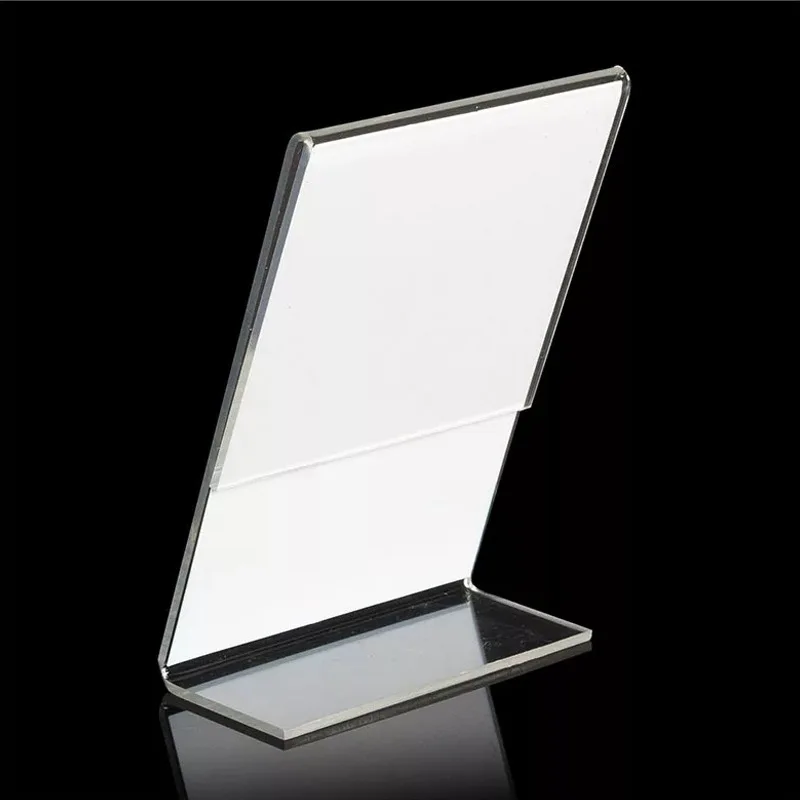 High Quality Acrylic Sign Holder Flyer Document Paper Display Stand clear Frame Table Sign Holder