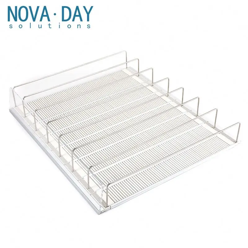 Hot Sale Cooler Beverage Glides Display System Flexible Gravity Feed Roller board Shelf Track System For Supermarket