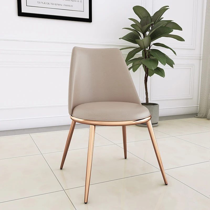 Nordic iron art home backrest restaurant dining chair creative leisure computer desk stool net celebrity simple modern stool