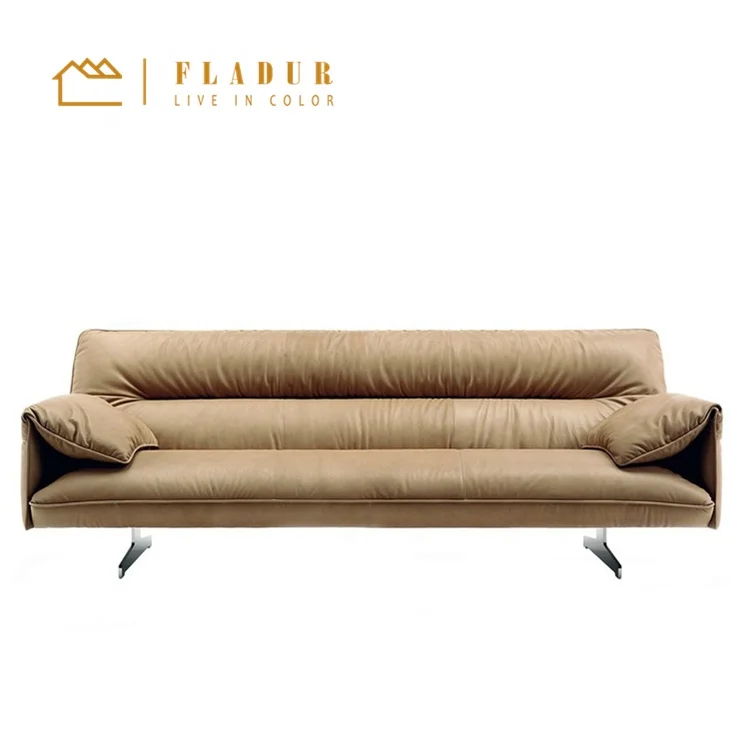 Luxury furniture manufacturers leather metal designs 3 seater home office lounges living room sofa sets