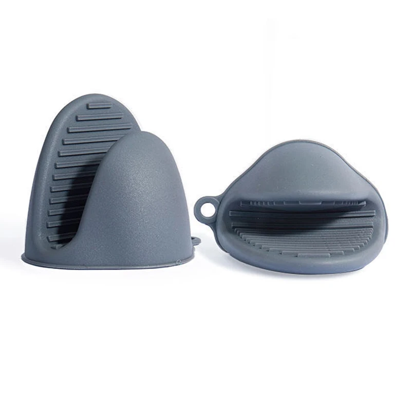 Недорогие силиконовые резиновые варежки для духовки, термостойкие варежки для духовки, протектор для красного пальца, держатель для посуды для кухни