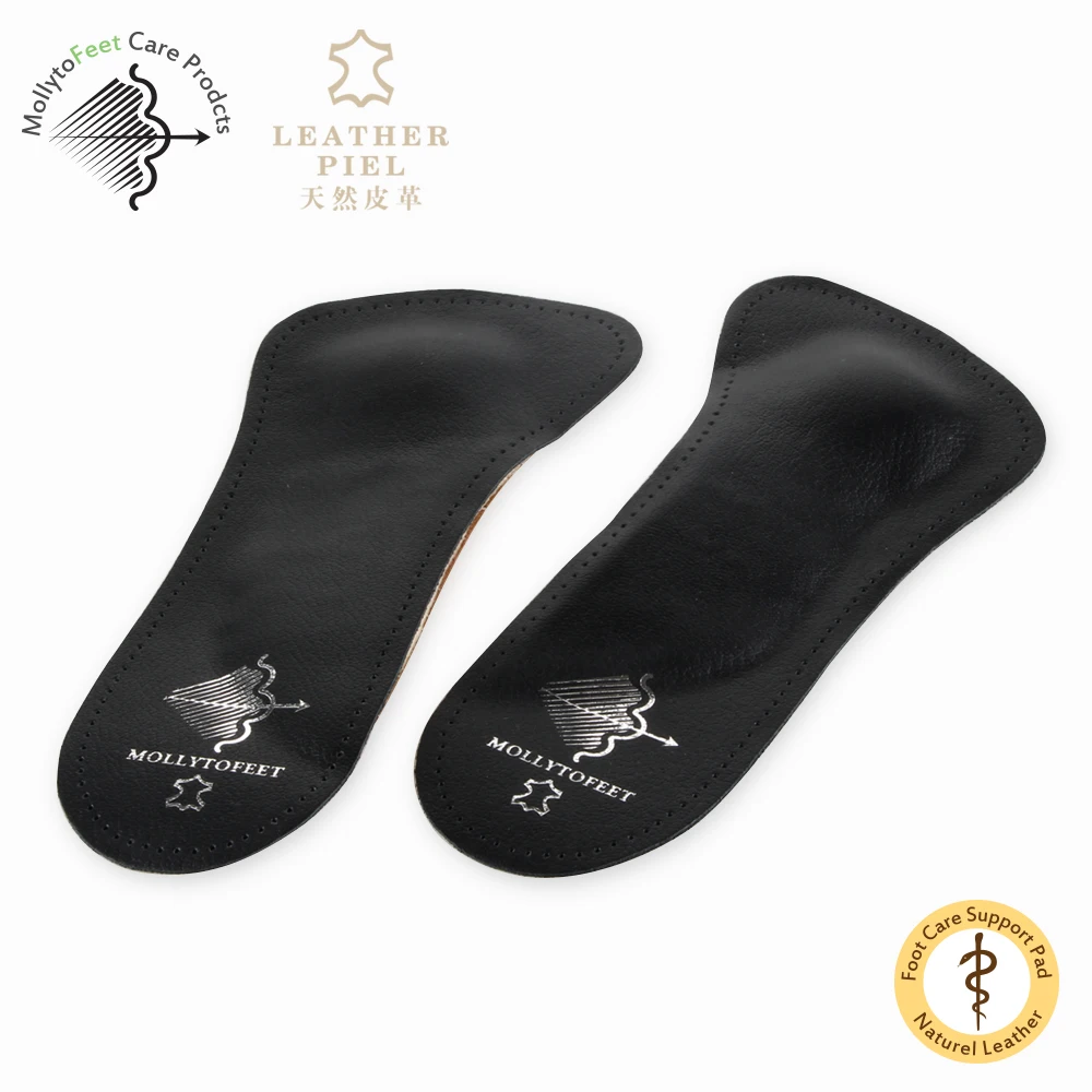 Custom Leather Insole Material 3/4 Orthotic Thermoplastic Insoles