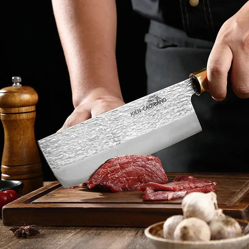 Forged 7 Inch Nakiri Knife High Carbon 5Cr15 Stainless Steel Vegetable Knife