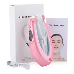 Micro current color light beauty thin face instrument intelligent voice broadcast massage hot compress pull V-shaped thin face