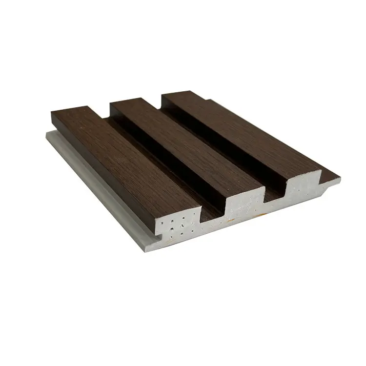 New Design Flexible Solid Wooden Slat Grille Wall Panel Curved WPC Wall Panel