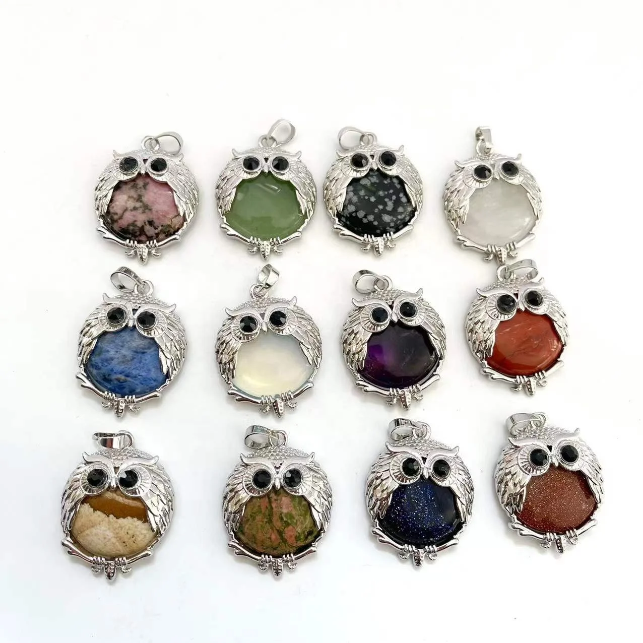 Hot selling healing quartz stones crystal black eye eagle pendant for gift