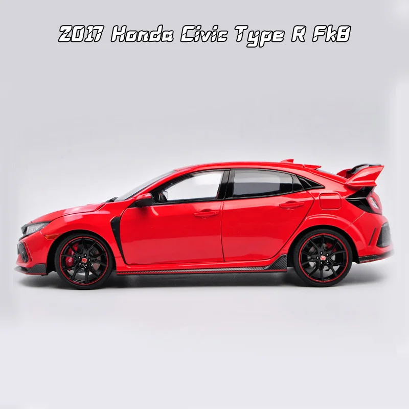 Литая модель автомобиля Civic 2017 с ЖК-дисплеем R FK8 1:18 спортивный автомобиль из металлического сплава 6 открывающимися дверцами
